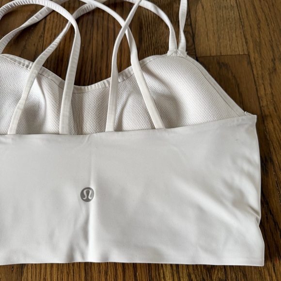Lululemon Athletica Like a Cloud Longline Bra White Strappy Sports Size 4 or 6 - Picture 8 of 13